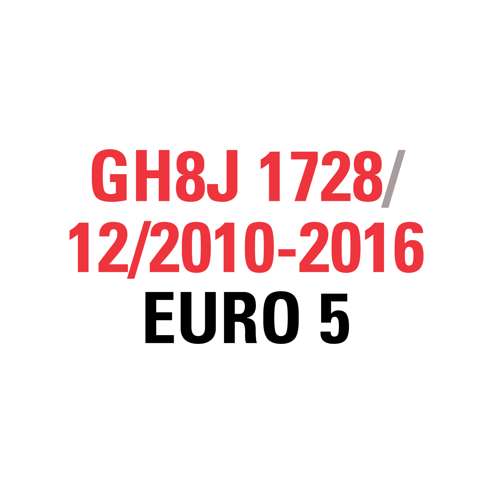 GH8J 1728 12/2010-2016 EURO 5